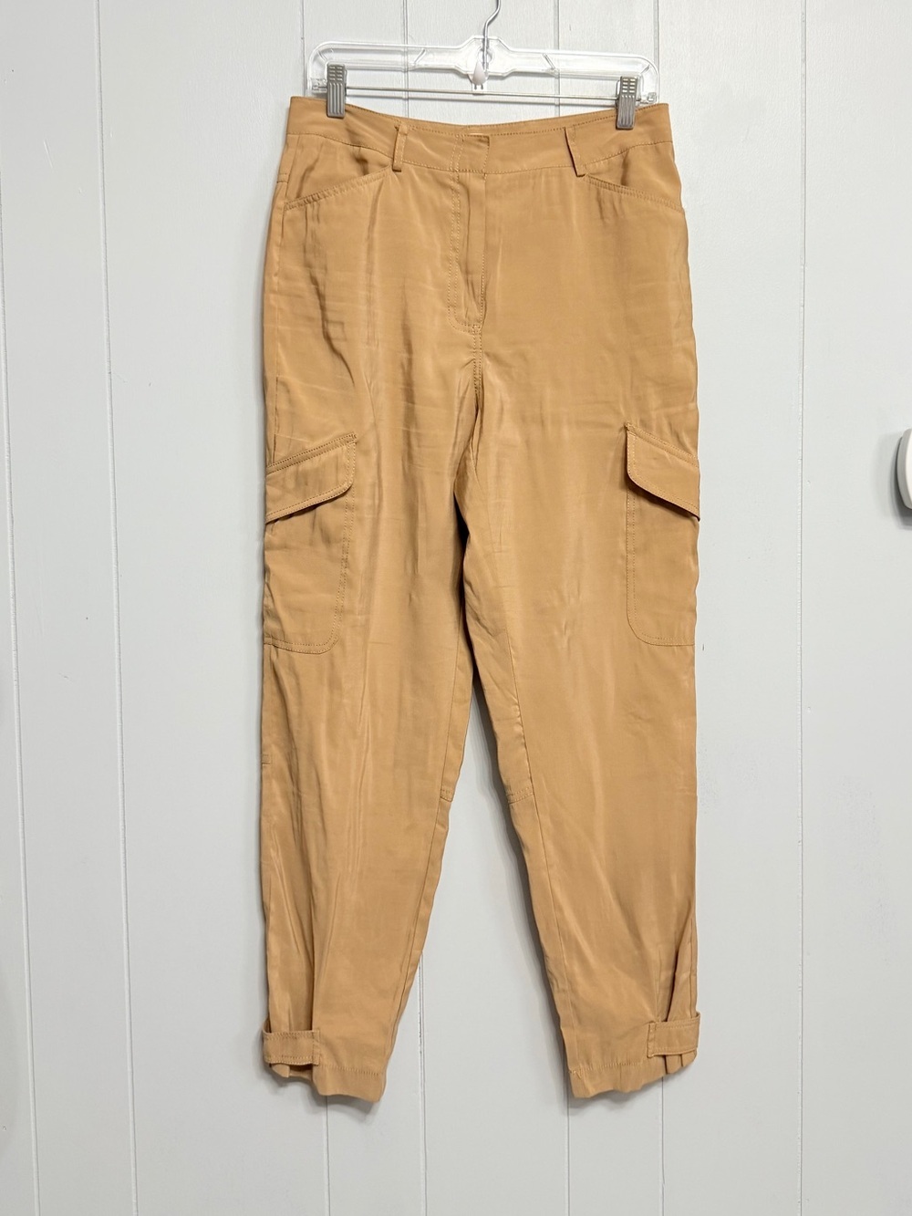 Max Studio Tan Cargo Ankle Pants